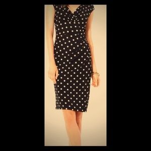 Express Black Polka Dot Wrap Dress