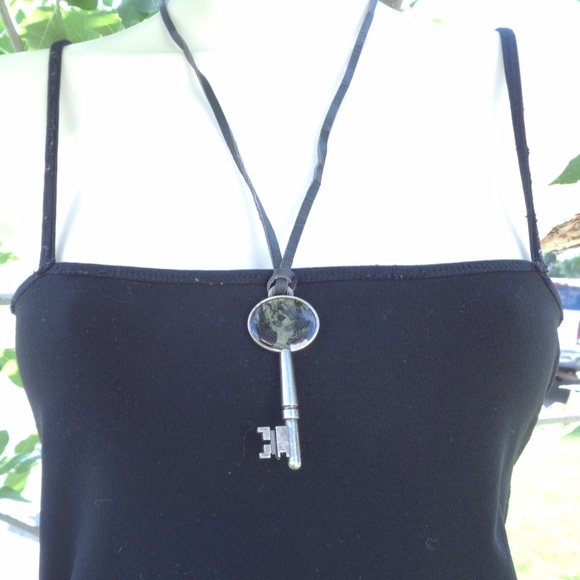 Genuine butterfly wing marble effect Necklace