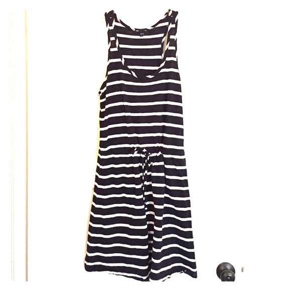 Gap Navy/White Striped Sundress