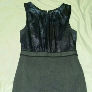 Blue and Grey Block Dress