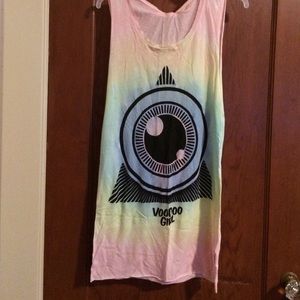 NWT voodoo girl tye dye "seeing eye" muscle tank