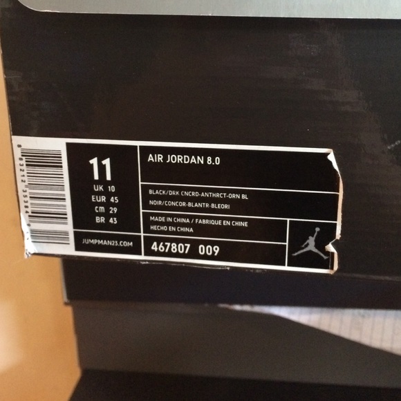 Jordan 8.0 size 11 pass as deadstock with og box - Picture 4 of 4
