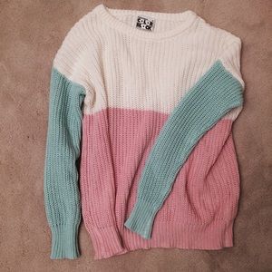 Unisex Color Block Fisherman's Pullover