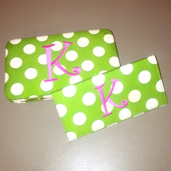 Monogrammed Wallet & Checkbook Cover