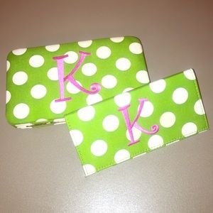 Monogrammed Wallet & Checkbook Cover