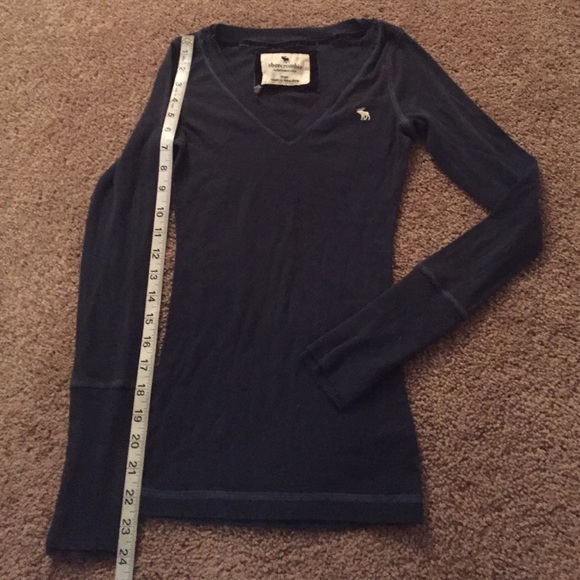 Abercrombie Kids Navy Long Sleeve Shirt Top L - Picture 2 of 4