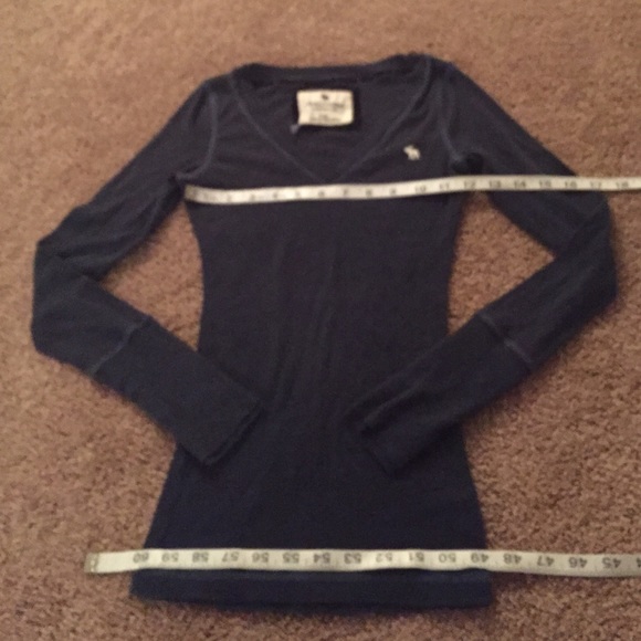 Abercrombie Kids Navy Long Sleeve Shirt Top L - Picture 3 of 4