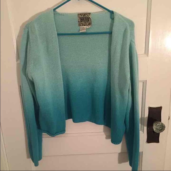 Ombré cardigan with shell buttons