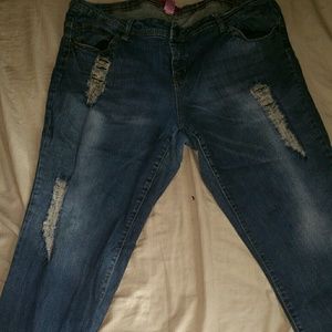 2 tops and a pair of jeans