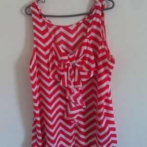 Pink chevron top new with tag 1x