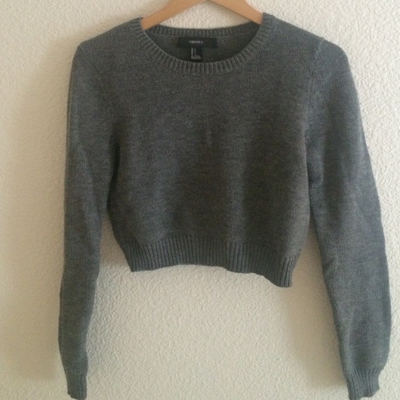 Forever 21 Sweaters - Soft Gray Cropped Sweater