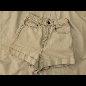 American Apparel Light Wash High Wasted Shorts