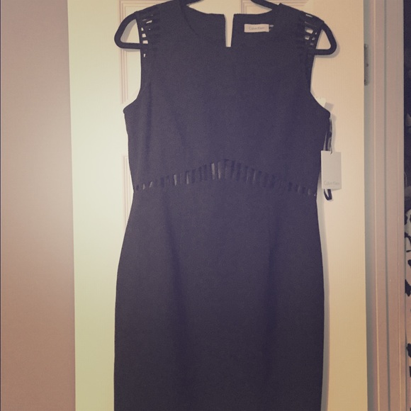 Gorgeous black Calvin Klein dress w/ cut outs LBD