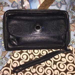 Coach leather wristlet
