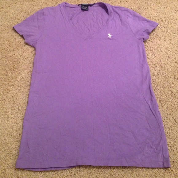 Purple and white polo