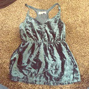 Urban outfitters Green velvet T-back tank