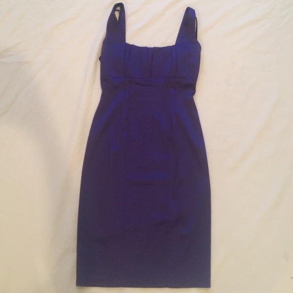 Purple Calvin Klein Silk Cocktail Dress