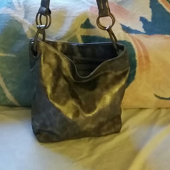 Dark metalic handbag