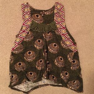 Anthropologie African inspired tank