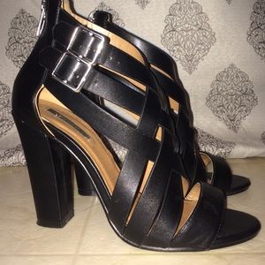 Black strappy sandals