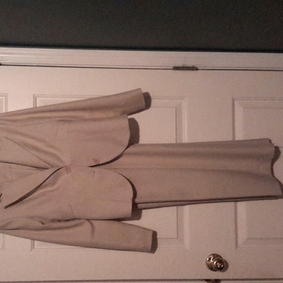 Cream pants suit