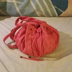 Salmon pink boho sack