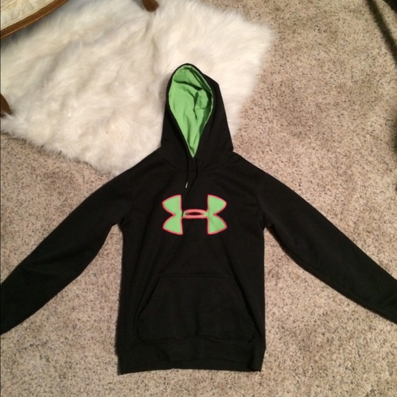 Women's Under Armour Green and Pink Hoodie
