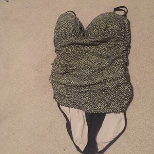 Cheetah print one piece bathing suit