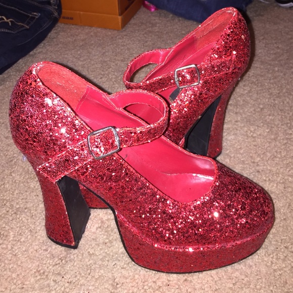 red sparkly heels!