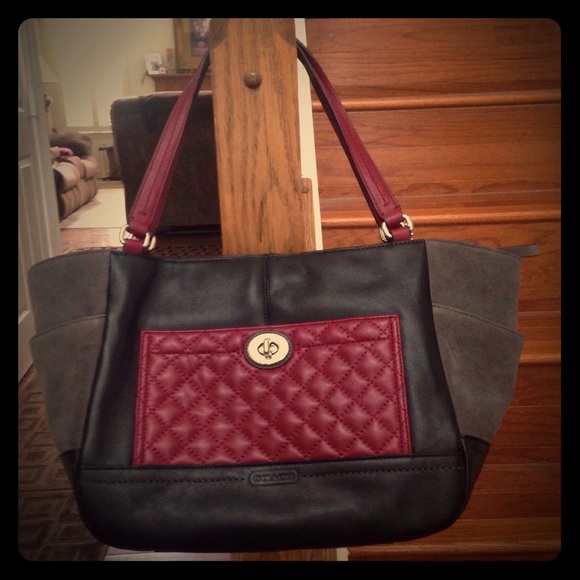 Coach Park Colorblock Carrie Tote Bag