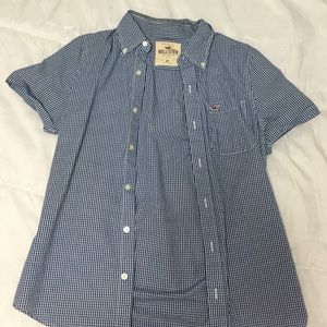 Blue/white Short Sleeve Hollister Dress shirt
