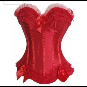Red Corset & Tutu Burlesque Lingerie