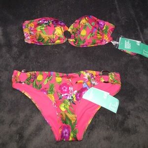 Bikini and tube top bathing suit