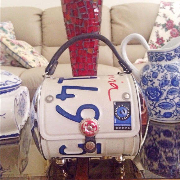 Little Earth California License Plate Handle Bag