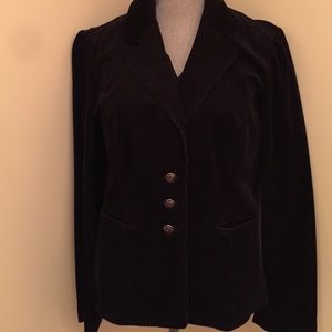 Inc. Black corduroy jacket blazer sz medium petite