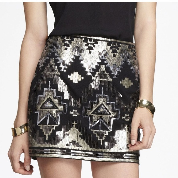 Express Dresses & Skirts - Super cute Express Sequin mini Skirt New!!