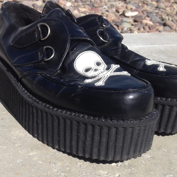 Hot Topic Shoes Hot Topic Skull Black Platform Creepers