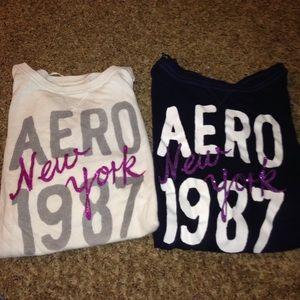 Two long sleeve Aeropostale shirts