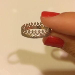 Beautiful crown ring size 7.5 sterling silver