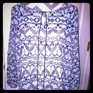 NWT Paisley blouse w/tassel