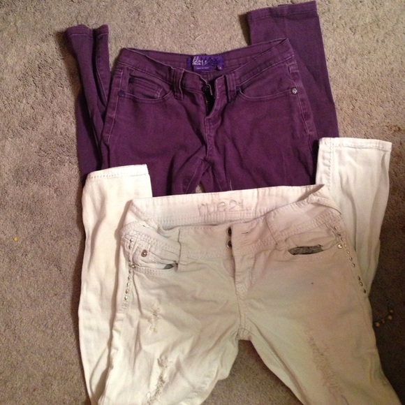 Skinny colored jeans