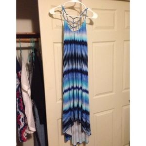 Tie-Dye, hi-low maxi dress