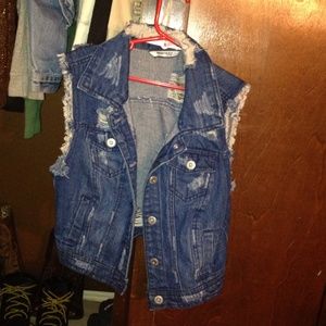 SALE! Destroyed Denim Vest