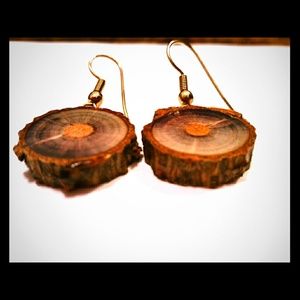 Unique tree ring earrings