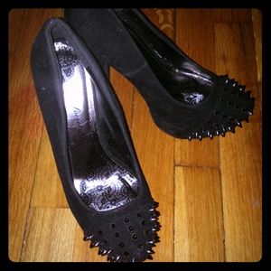Black Spiked Heels