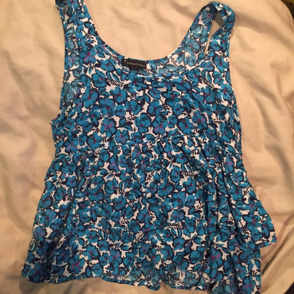 Forever 21 floral trapeze top