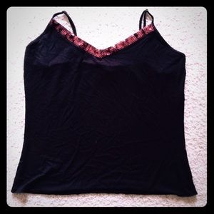 Brown Tank with sequence neck