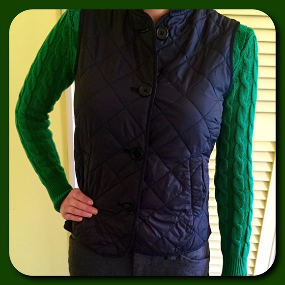 GAP Quilted Vest | Black Nylon | Slim Fit | XS