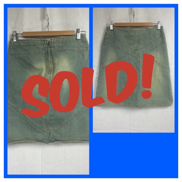 Knee High Jean Skirt