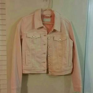 Peach jean jacket